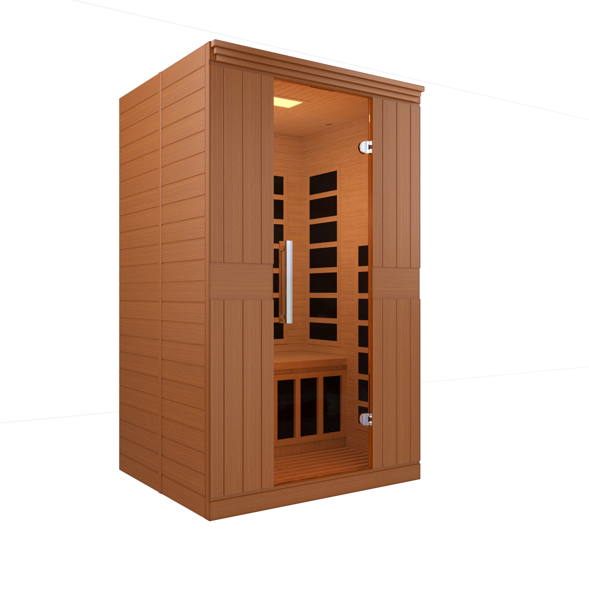 Westinghouse Infrared Sauna for 2 - Hemlock Wood, 1700 Watts, LED Control Panel, MP3 Player, Model# WES43-1725